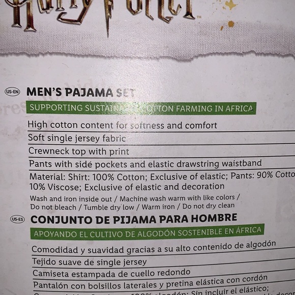 🧹HARRY POTTER MEN’S PAJAMA SET 🧹 - Picture 5 of 8